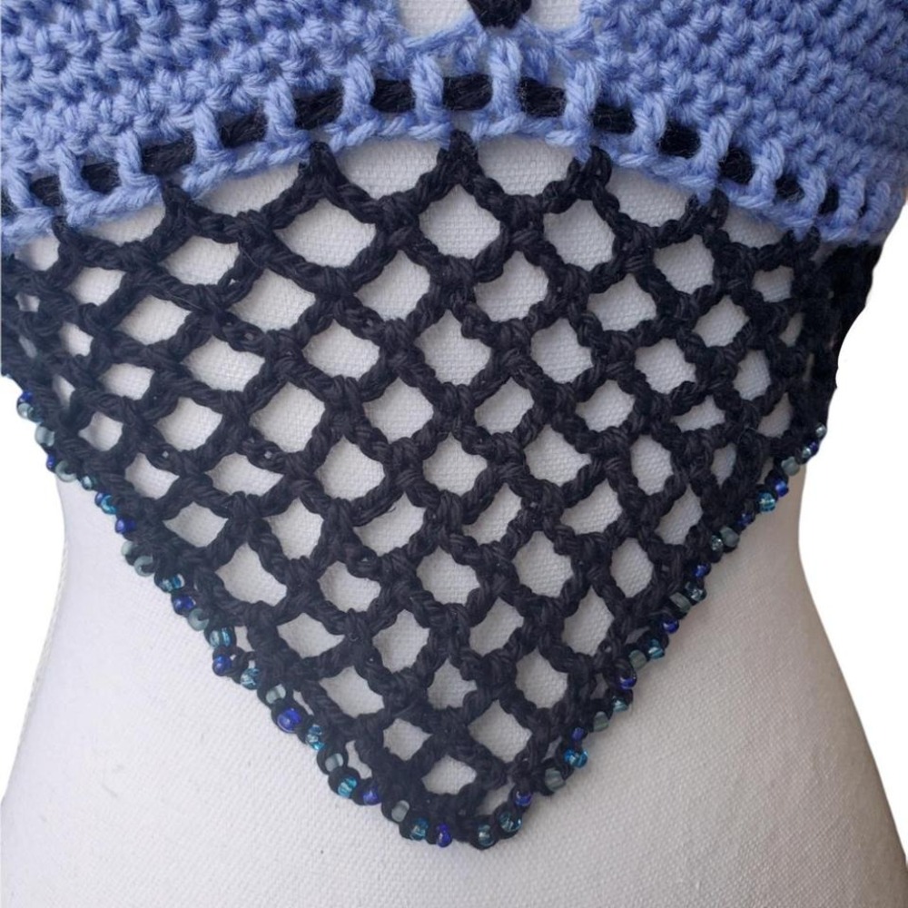 Handmade crochet boho‎ chic festival crop top - Picture 3 of 5